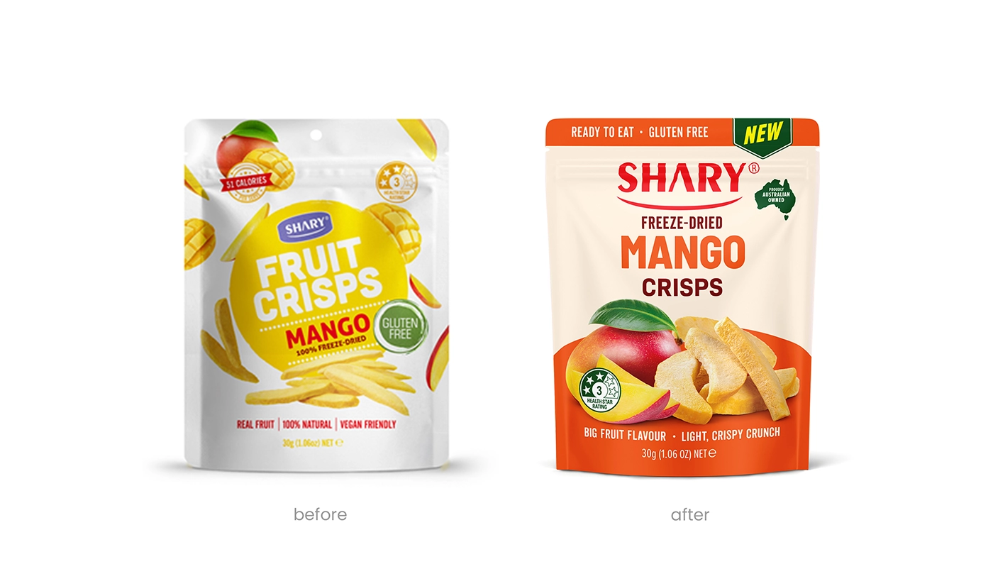 fruit crisps packaging redesign
