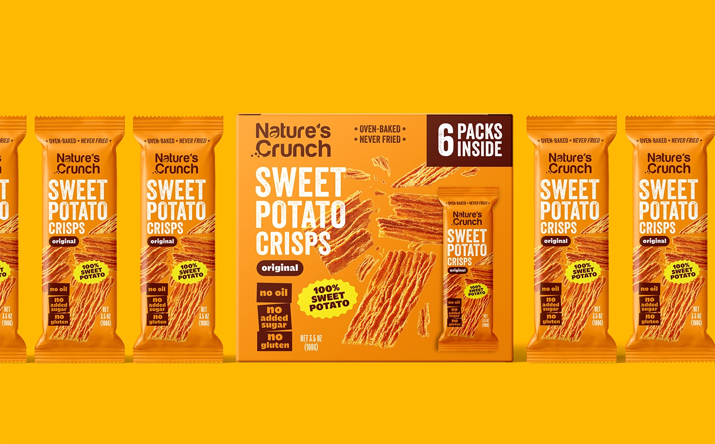 sweet potato crisps packaging design
