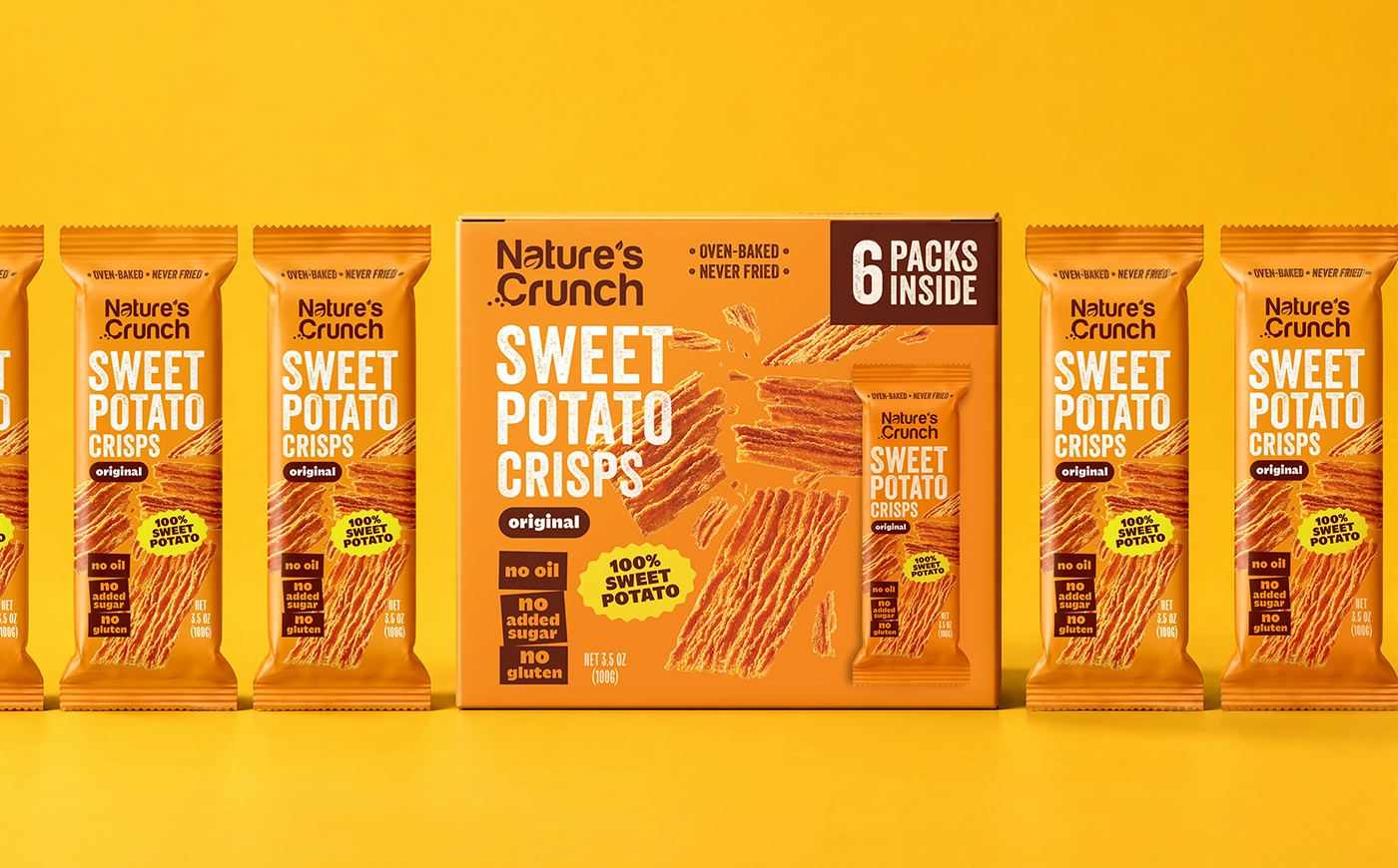 sweet potato crisps packaging design
