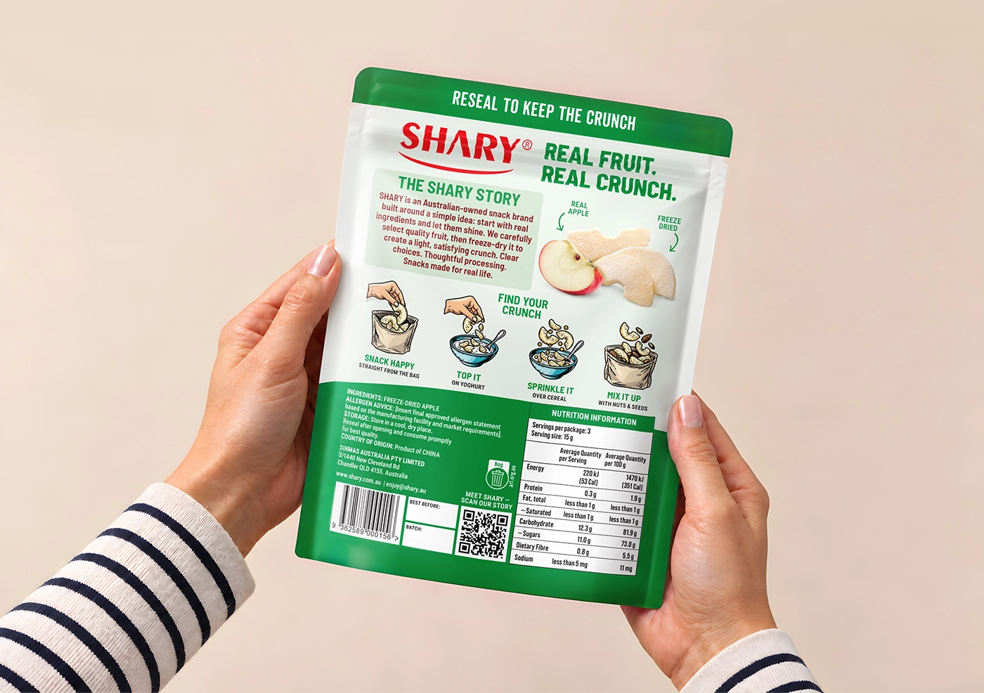 fruit crisps packaging redesign