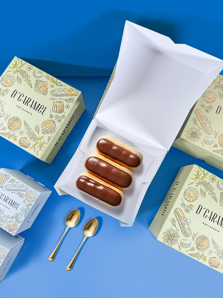 Brand identity and packaging design for a patisserie and bakery