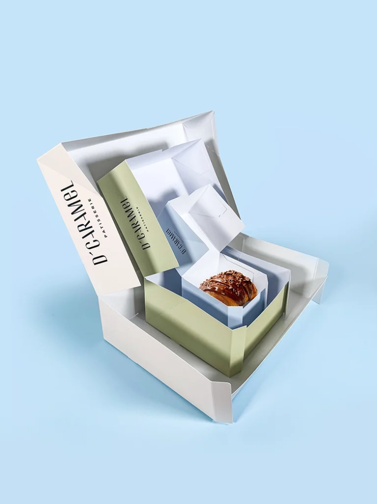 Brand identity and packaging design for a patisserie and bakery