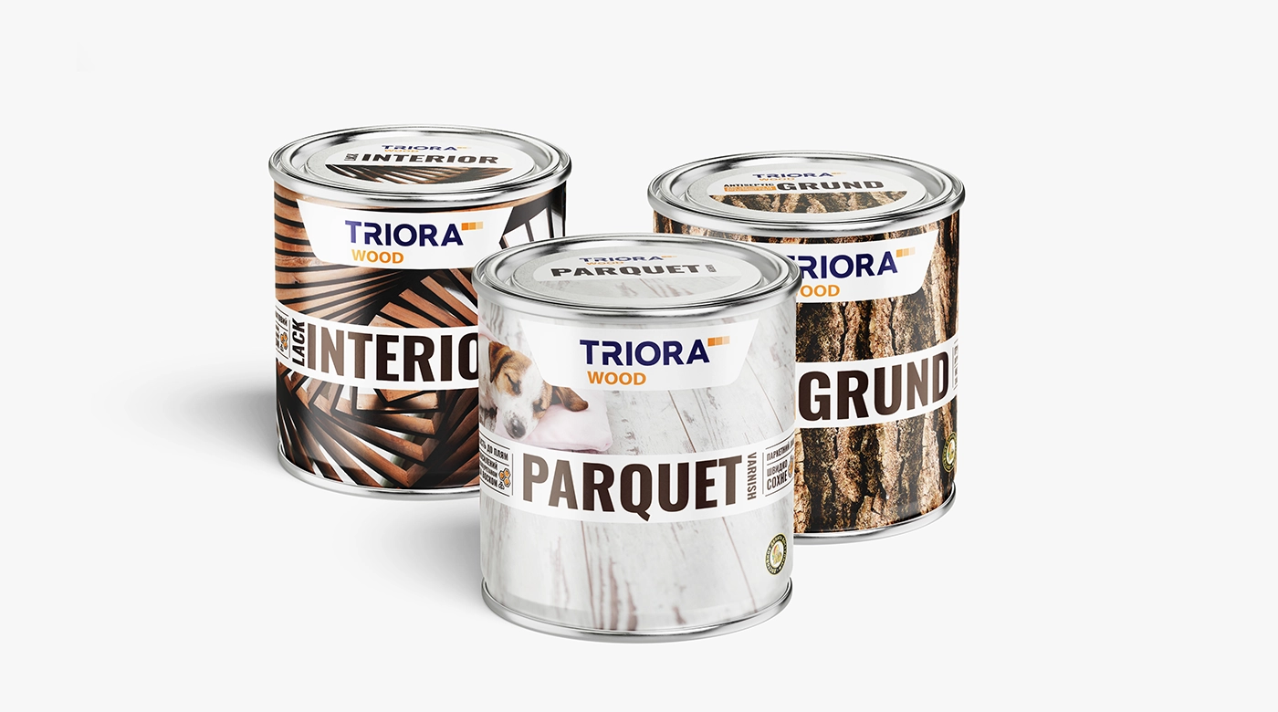 packaging design for paint and varnish products