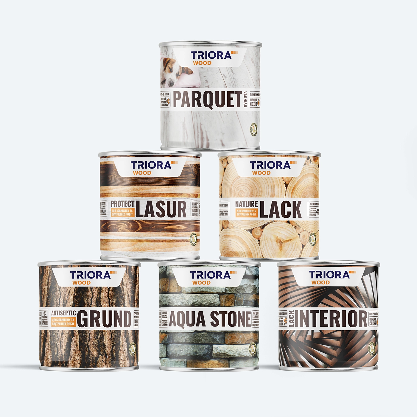 packaging design for paint and varnish products